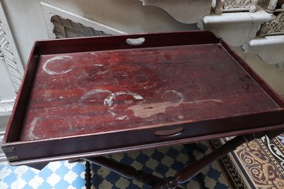 Lot 127 - A mahogany butler's tray