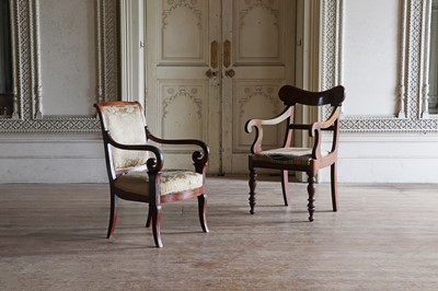 Lot 78 - ☘ A French Empire mahogany armchair