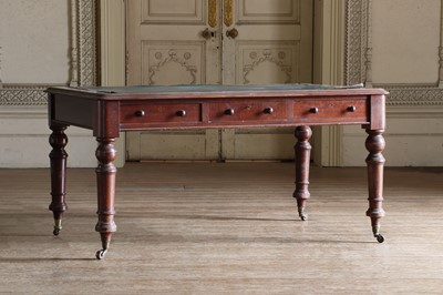 Lot 129 - ☘ A Victorian mahogany library table by James Shoolbred & Co.