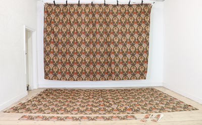 Lot 357A - A pair of cotton curtains