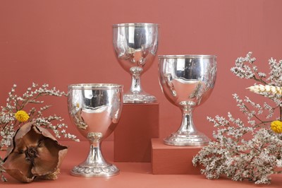 Lot 375 - Three George IV silver presentation trophies