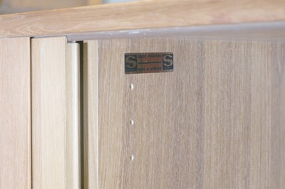 Lot 205 - A Danish teak tambour-fronted sideboard