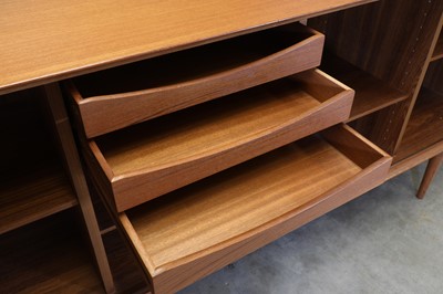 Lot 205 - A Danish teak tambour-fronted sideboard