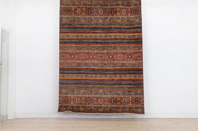 Lot 220 - A khorjin wool rug
