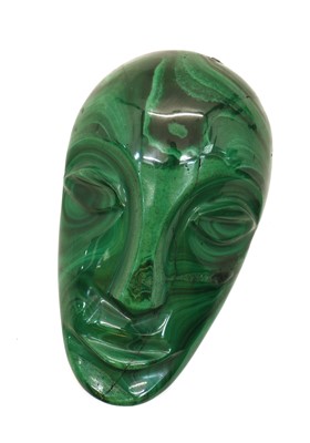 Lot 296 - A malachite carving