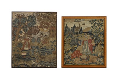 Lot 420 - Two needlework pictures
