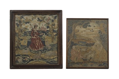 Lot 424 - Two needlework pictures