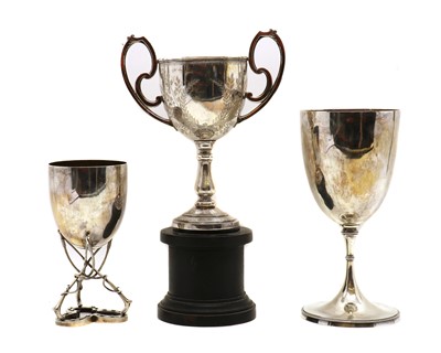 Lot 71 - A group of three Indian silver trophies