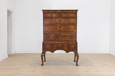 Lot 84 - A George I walnut and marquetry chest on stand