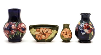 Lot 249 - A group of four Moorcroft pottery vases