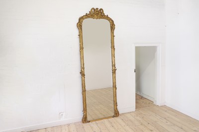 Lot 324 - A large Louis XV-style giltwood and gesso pier mirror