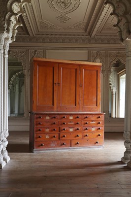 Lot 76 - A Victorian pine estate cabinet