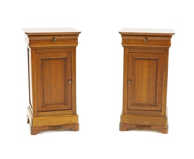 Lot 393 - A pair of Grange cherrywood bedside tables