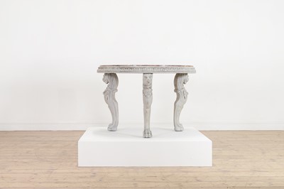 Lot 347 - A Renaissance-style painted oak low centre table