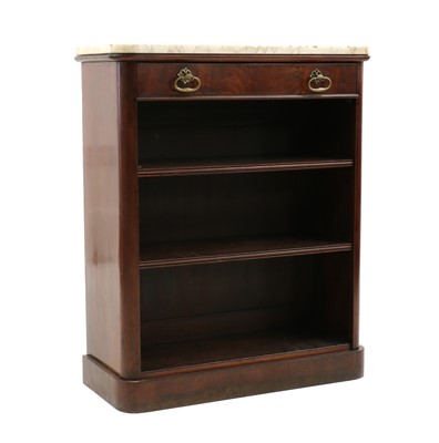 Lot 463 - A small mahogany and marble bookcase