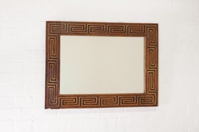 Lot 170 - A carved wooden mirror
