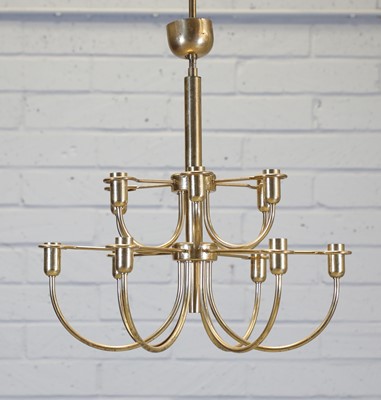 Lot 231 - A pair of French brass twelve-branch ceiling lights