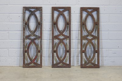 Lot 339 - Three French fer forgé architectural panels