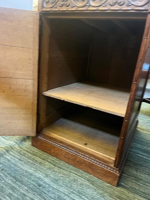 Lot 204 - A Victorian oak twin-pedestal desk in the George II taste