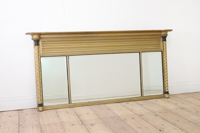 Lot 187 - A Regency-style giltwood overmantel mirror