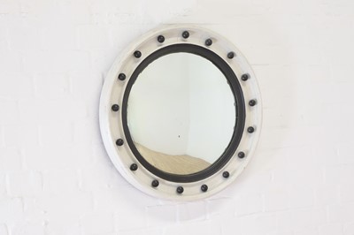 Lot 167 - A Regency-style painted pine convex mirror