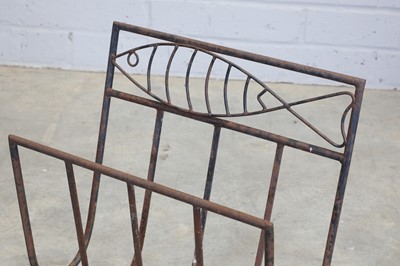 Lot 338 - An French fer forgé magazine rack