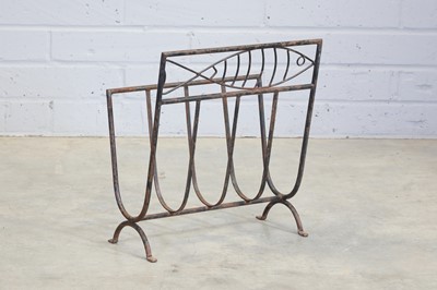 Lot 338 - An French fer forgé magazine rack