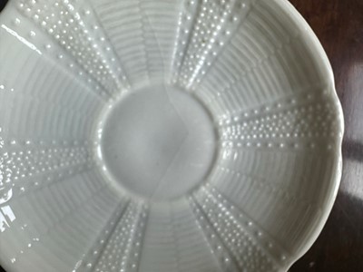 Lot 373 - ☘ A quantity of Belleek 'Echinus' porcelain teawares