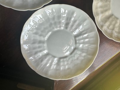 Lot 373 - ☘ A quantity of Belleek 'Echinus' porcelain teawares