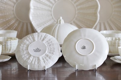 Lot 373 - ☘ A quantity of Belleek 'Echinus' porcelain teawares