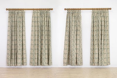 Lot 489 - Two pairs of 'Oak Leaves' curtains by Robert Kime