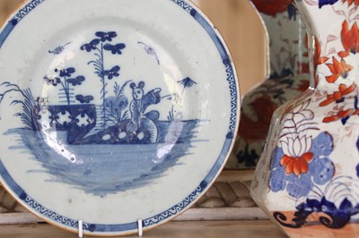 Lot 382 - ☘ A Dutch delft blue and white tin-glazed faience plate