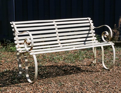Lot 508 - A wrought iron garden bench