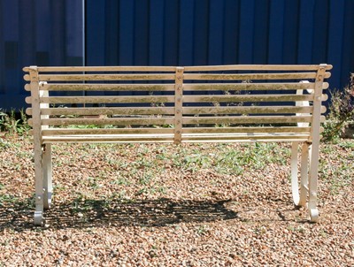 Lot 508 - A wrought iron garden bench