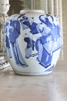 Lot 267 - ☘ A Chinese blue and white ginger jar