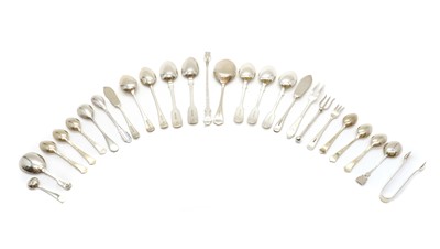Lot 66 - A collection of silver flatware