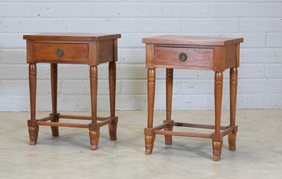 Lot 227 - A pair of French Art Deco mahogany bedside tables