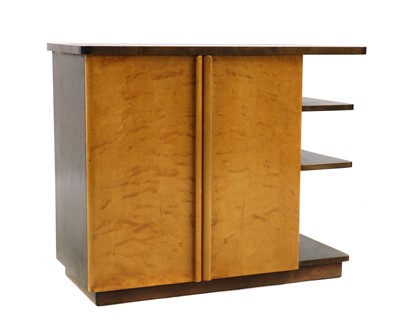 Lot 471 - A Swedish Art Deco stained birch bar cabinet