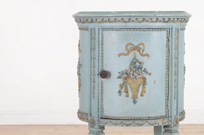 Lot 286 - A small Louis XVI-style painted beech cupboard