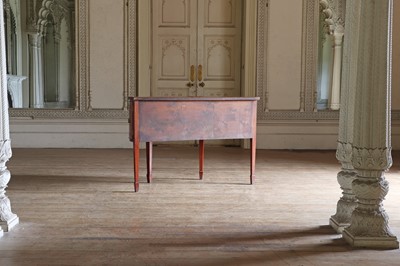 Lot 113 - ☘ A George III-style mahogany bow-front sideboard