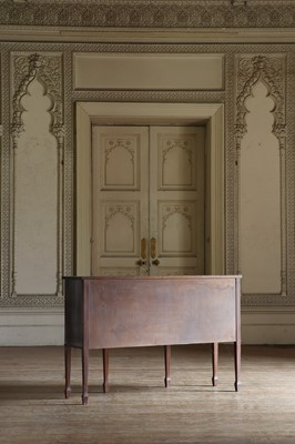 Lot 113 - ☘ A George III-style mahogany bow-front sideboard