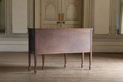 Lot 113 - ☘ A George III-style mahogany bow-front sideboard