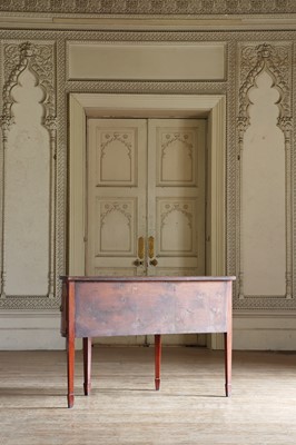 Lot 113 - ☘ A George III-style mahogany bow-front sideboard