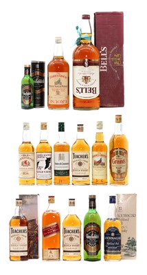 Lot 136 - A selection of variously sized Whiskies