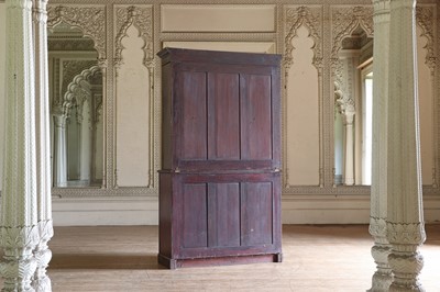 Lot 112 - A George III-style mahogany estate cupboard