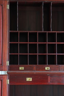 Lot 112 - A George III-style mahogany estate cupboard