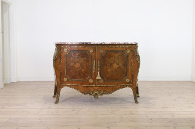 Lot 287 - A Louis XV-style kingwood, bois satiné and marquetry meuble d'appui