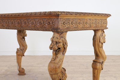 Lot 350 - A carved pine centre table