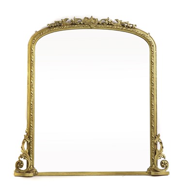 Lot 479 - A gilt gesso overmantel mirror