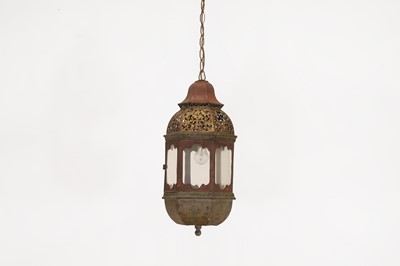 Lot 197 - A painted metal lantern